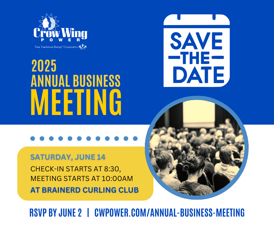 graphic with annual business meeting info