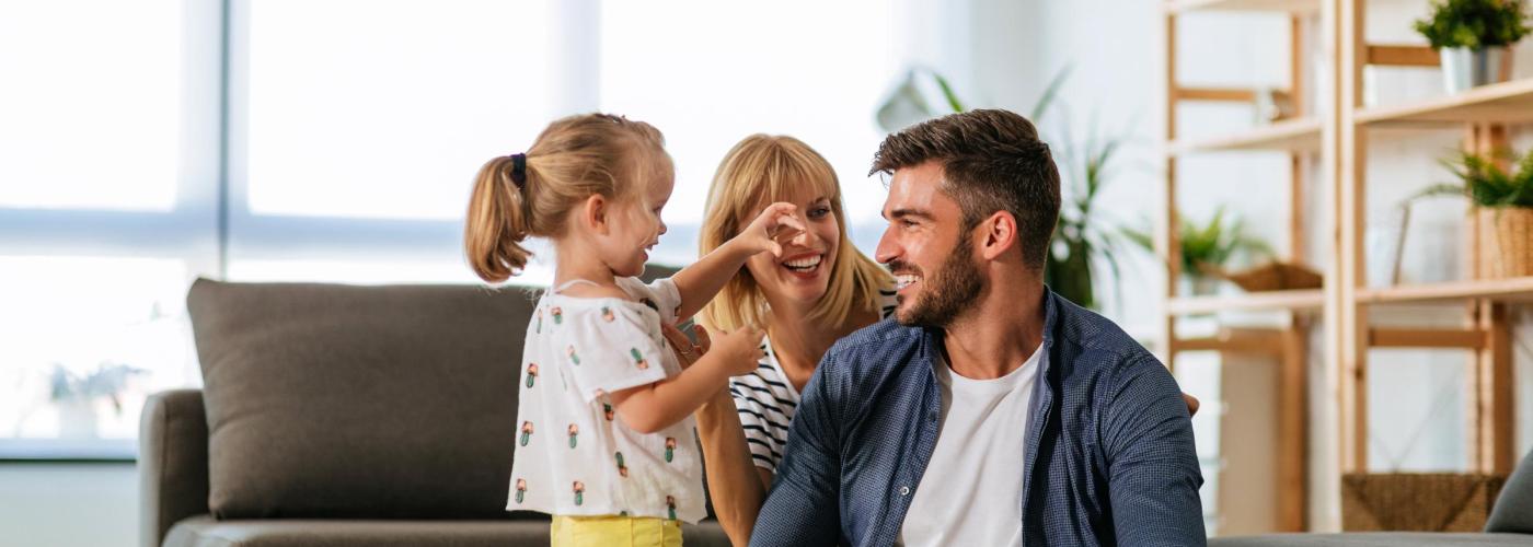 Family playing together